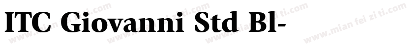 ITC Giovanni Std Bl字体转换